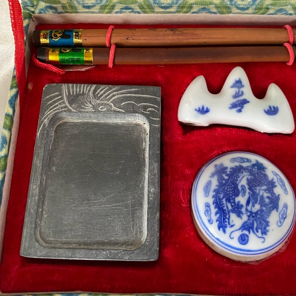 Vintage Chinese Calligraphy Ink set. Mid 80’s. - Picture 2 of 9